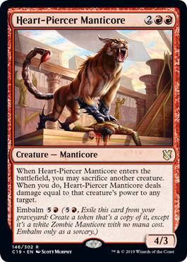 Heart-Piercer Manticore - Commander 2019 Spoiler