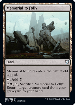 Memorial to Folly - Commander 2019 Spoiler