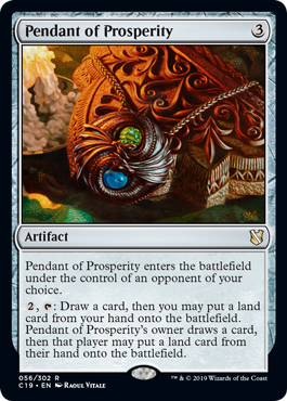 Pendant of Prosperity - Commander 2019 Spoiler