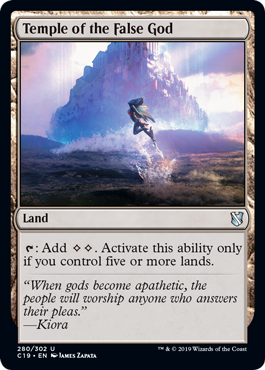 Temple of the False God - Commander 2019 Spoiler