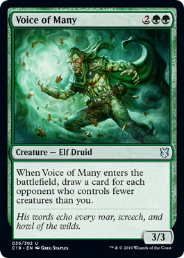 Voice of Many - Commander 2019 Spoiler