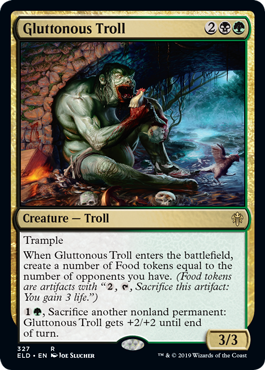 Gluttonous Troll - Throne of Eldraine Spoiler