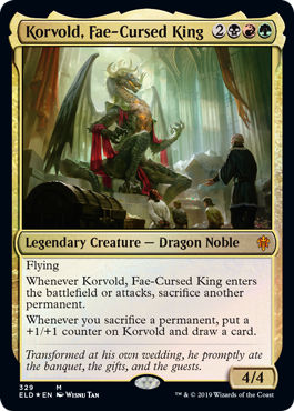 Korvold, Fae-Cursed King - Throne of Eldraine Spoiler