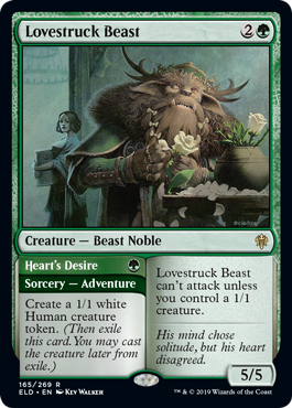 Lovestruck Beast - Throne of Eldraine Spoiler