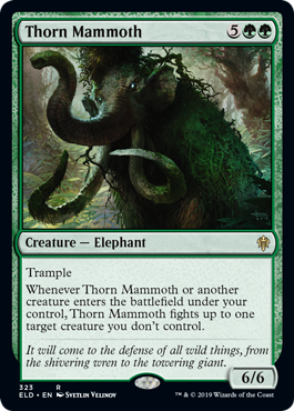 Thorn Mammoth - Throne of Eldraine Spoiler