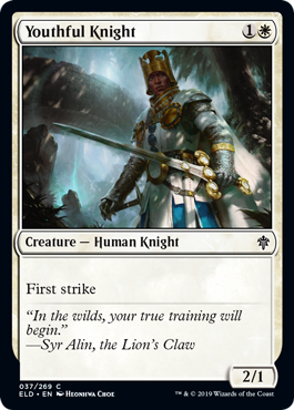 Youthful Knight - Throne of Eldraine Spoiler