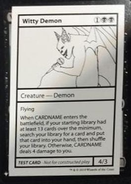 Witty Demon from Mystery Booster Playtest Cards Spoiler