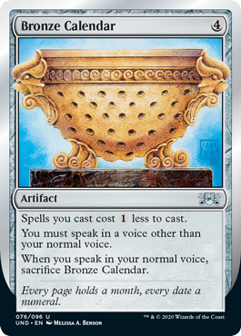 Bronze Calendar - Unsanctioned Spoiler