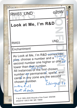 Look at Me, I'm R&D - Unsanctioned Spoiler