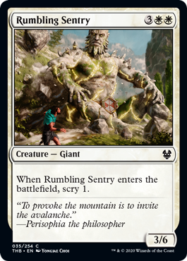 Rumbling Sentry - Theros Beyond Death Spoiler