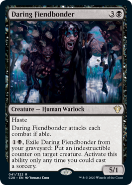 Daring Fiendbonder - Commander 2020 Spoiler