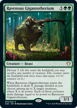 Ravenous Gigantotherium - Commander 2020 Spoiler