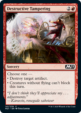 Destructive Tampering - Core Set 2021 Spoiler