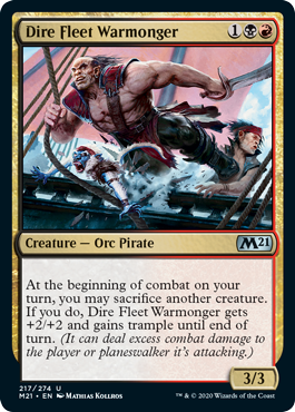 Dire Fleet Warmonger - Core Set 2021 Spoiler