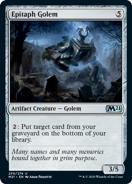 Epitaph Golem - Core Set 2021 Spoiler