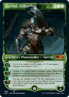 Garruk, Unleashed (Variant) 1 - Core Set 2021 Spoiler