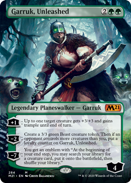 Garruk, Unleashed (Variant) - Core Set 2021 Spoiler