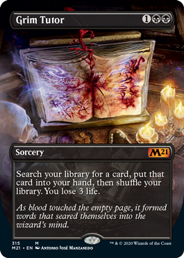 Grim Tutor (Borderless) - Core Set 2021 Spoiler