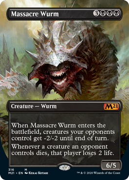 Massacre Wurm (Variant) - Core Set 2021 Spoiler