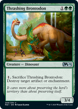 Thrashing Brontodon - Core Set 2021 Spoiler