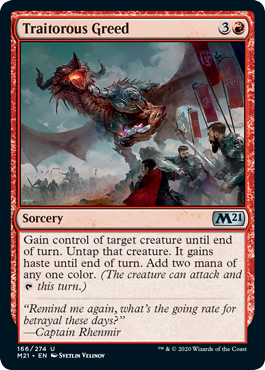 Traitorous Greed - Core Set 2021 Spoiler