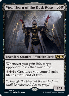 Vito, Thorn of the Dusk Rose - Core Set 2021 Spoiler