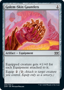 Golem-Skin Gauntlets - Double Masters Spoiler