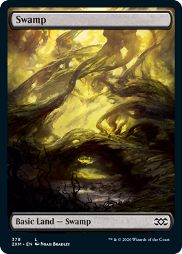 Swamp (Variant)- Double Masters Spoiler