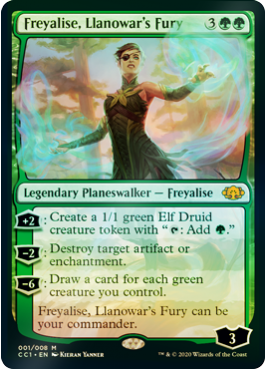 Freyalise, Llanowar's Fury (Variant) - Commander Collection Green Spoiler