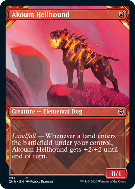 Akoum Hellhound Variant - Zendikar Rising Spoiler