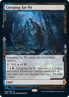 Creeping Tar Pit Variant - Zendikar Rising Spoiler