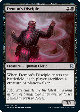 Demon's Disciple - Zendikar Rising Spoiler