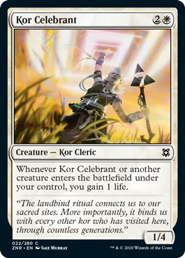 Kor Celebrant - Zendikar Rising Spoiler