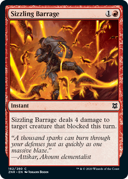 Sizzling Barrage - Zendikar Rising Spoiler