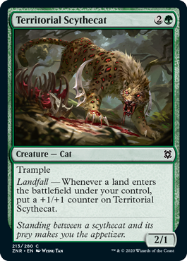 Territorial Scythecat - Zendikar Rising Spoiler