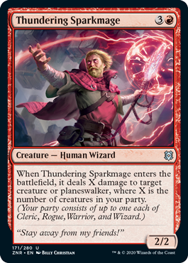 Thundering Sparkmage - Zendikar Rising Spoiler