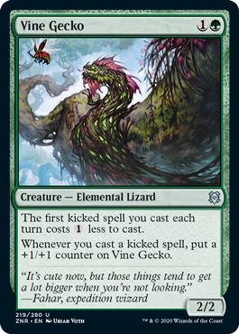 Vine Gecko - Zendikar Rising Spoiler