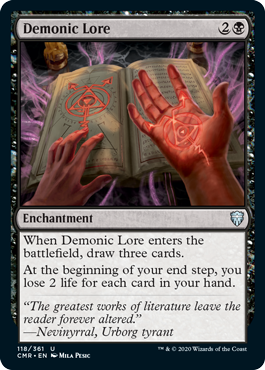 Demonic Lore - Commander Legends Spoiler