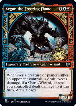 Aegar, the Freezing Flame (Variant) - Kaldheim Spoiler