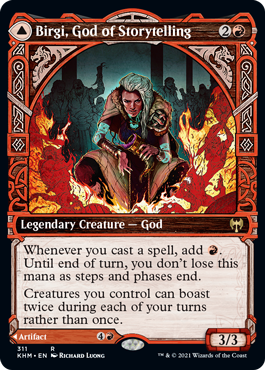 Birgi, God of Storytelling (Variant) - Kaldheim Spoiler