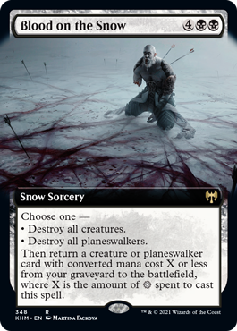 Blood on the Snow (Variant) - Kaldheim Spoiler