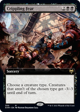 Crippling Fear (Variant) - Kaldheim Spoiler