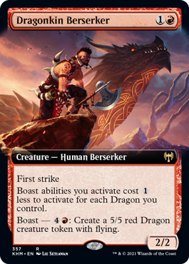 Dragonkin Berserker (Variant) - Kaldheim Spoiler