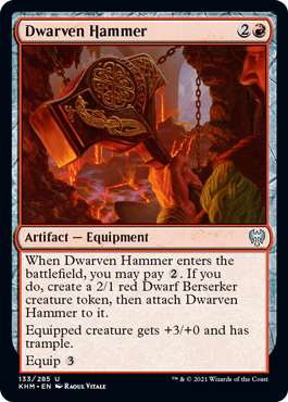 Dwarven Hammer - Kaldheim Spoiler