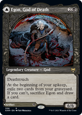 Egon, God of Death (Variant) - Kaldheim Spoiler