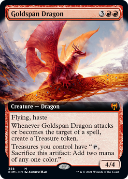 Goldspan Dragon (Variant) - Kaldheim Spoiler