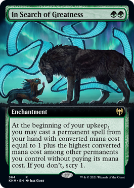 In Search of Greatness (Variant) - Kaldheim Spoiler