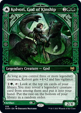 Kolvori, God of Kinship (Variant) - Kaldheim Spoiler