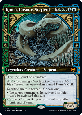 Koma, Cosmos Serpent (Variant) - Kaldheim Spoiler