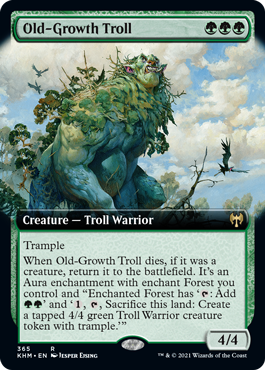 Old-Growth Troll (Variant) - Kaldheim Spoiler